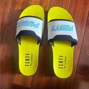 Puma Fenty Neon Yellow Slides